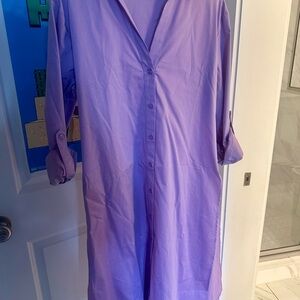 New York Co. NEW Button-Up Shirt Dress XS